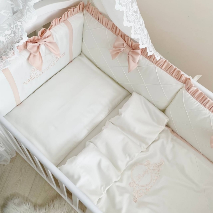 Lenjerie Patut Bebe Copii 6 piese Baby King ivory (10)